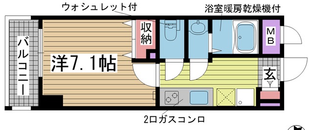 神戸市中央区八雲通の賃貸物件間取画像