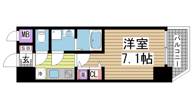 アドバンス三宮シュロス 911|神戸市中央区八雲通(阪急神戸線春日野道駅)のマンション間取 アドバンス三宮シュロス 911|神戸市中央区八雲通(阪急神戸線春日野道駅)のマンション間取