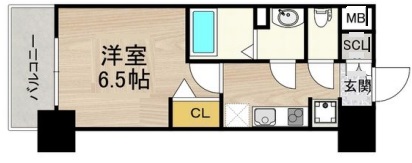 神戸市灘区水道筋の賃貸物件間取画像