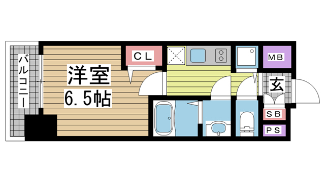 神戸市兵庫区新開地の賃貸物件間取画像