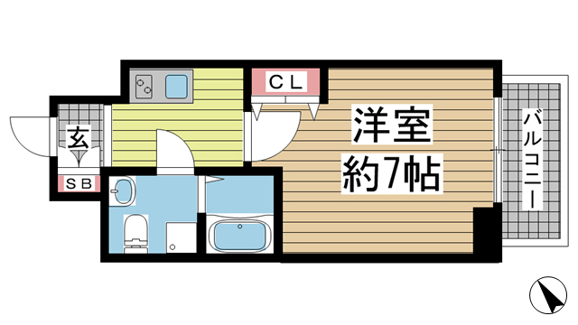 セレニテ神戸元町クレア 404|神戸市中央区海岸通(JR東海道本線(近畿)元町駅)のマンション間取 セレニテ神戸元町クレア 404|神戸市中央区海岸通(JR東海道本線(近畿)元町駅)のマンション間取