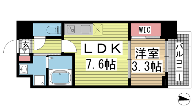 神戸市中央区海岸通の賃貸物件間取画像
