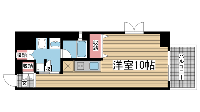 神戸市中央区磯上通の賃貸物件間取画像