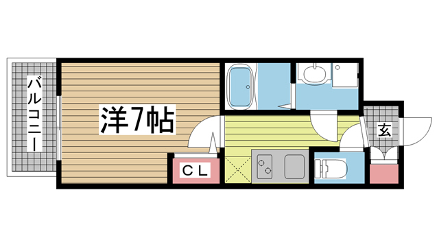 神戸市中央区中山手通の賃貸物件間取画像