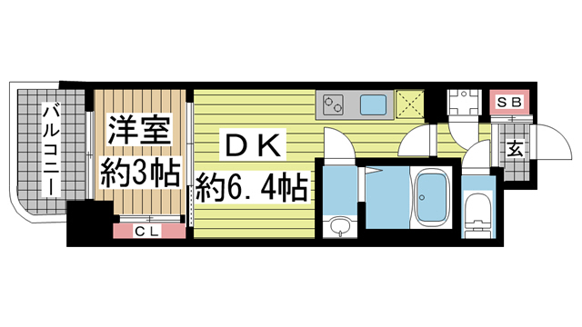 神戸市中央区中町通の賃貸物件間取画像