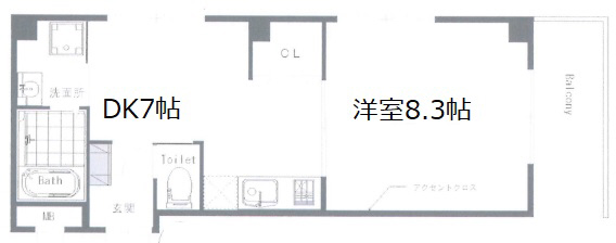 神戸市中央区中山手通の賃貸物件間取画像