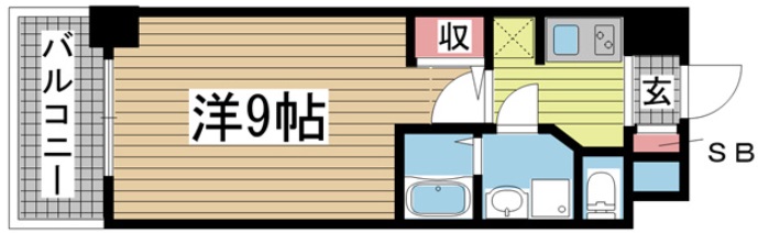 神戸市中央区磯上通の賃貸物件間取画像