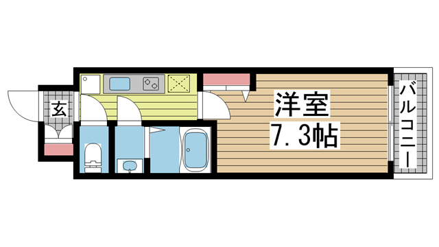 神戸市中央区浜辺通の賃貸物件間取画像