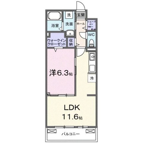 ロト フィオーレ 303|加古川市平岡町新在家(JR山陽本線東加古川駅)のアパート間取 ロト フィオーレ 303|加古川市平岡町新在家(JR山陽本線東加古川駅)のアパート間取