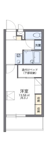 レオパレスビュートラスト 207|神戸市西区丸塚(JR山陽本線西明石駅)のマンション間取 レオパレスビュートラスト 207|神戸市西区丸塚(JR山陽本線西明石駅)のマンション間取