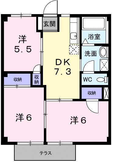 神戸市西区伊川谷町潤和の賃貸物件間取画像