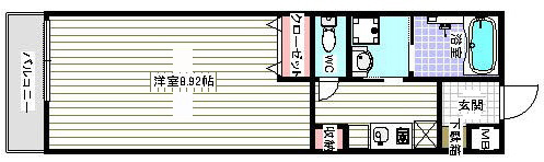 CASA大塚 107|神戸市長田区大塚町(神戸市営地下鉄線長田駅)のアパート間取 CASA大塚 107|神戸市長田区大塚町(神戸市営地下鉄線長田駅)のアパート間取