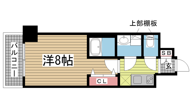 神戸市兵庫区荒田町の賃貸物件間取画像