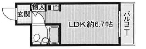 コスモプラザ三宮 217|神戸市中央区御幸通(JR東海道本線(近畿)三ノ宮駅)のマンション間取 コスモプラザ三宮 217|神戸市中央区御幸通(JR東海道本線(近畿)三ノ宮駅)のマンション間取