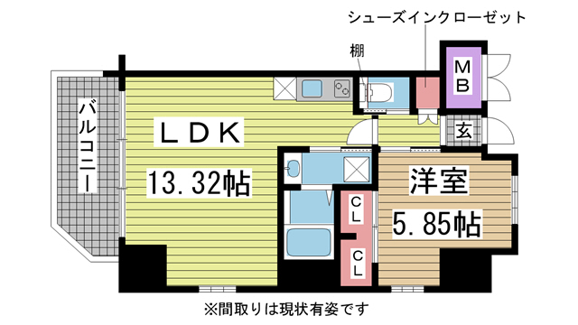 プレジオ日暮通 401|神戸市中央区日暮通(JR東海道本線(近畿)三ノ宮駅)のマンション間取 プレジオ日暮通 401|神戸市中央区日暮通(JR東海道本線(近畿)三ノ宮駅)のマンション間取