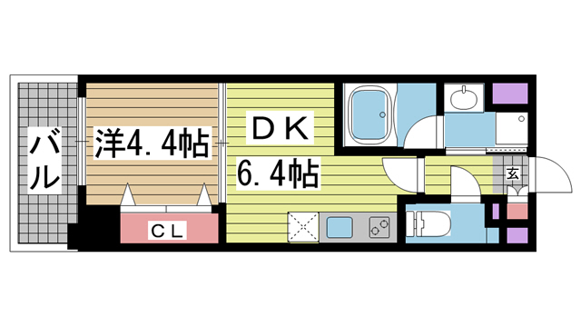 アルデール兵庫 701|神戸市兵庫区浜崎通(JR山陽本線兵庫駅)のマンション間取 アルデール兵庫 701|神戸市兵庫区浜崎通(JR山陽本線兵庫駅)のマンション間取