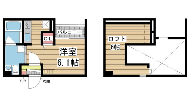 神戸市長田区東尻池町の賃貸物件間取画像