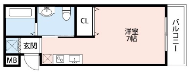 神戸市須磨区須磨浦通の賃貸物件間取画像