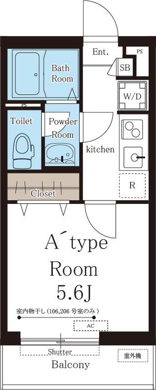 リブリ・新神戸 206|神戸市中央区野崎通(阪急神戸線春日野道駅)のマンション間取 リブリ・新神戸 206|神戸市中央区野崎通(阪急神戸線春日野道駅)のマンション間取