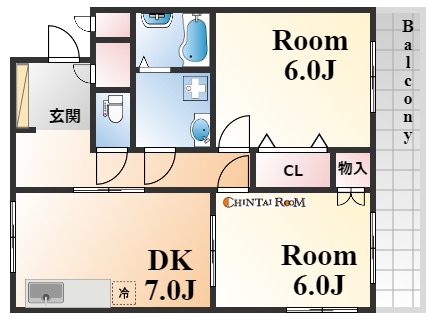 神戸市灘区篠原中町の賃貸物件間取画像