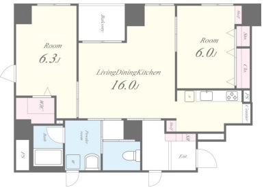 カノン甲南山手 703|神戸市東灘区本庄町(JR東海道本線(近畿)甲南山手駅)のマンション間取 カノン甲南山手 703|神戸市東灘区本庄町(JR東海道本線(近畿)甲南山手駅)のマンション間取