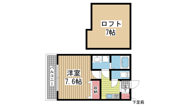 ヴィアーノ神戸上筒井通EAST 102|神戸市中央区上筒井通(JR東海道本線(近畿)灘駅)のアパート間取 ヴィアーノ神戸上筒井通EAST 102|神戸市中央区上筒井通(JR東海道本線(近畿)灘駅)のアパート間取