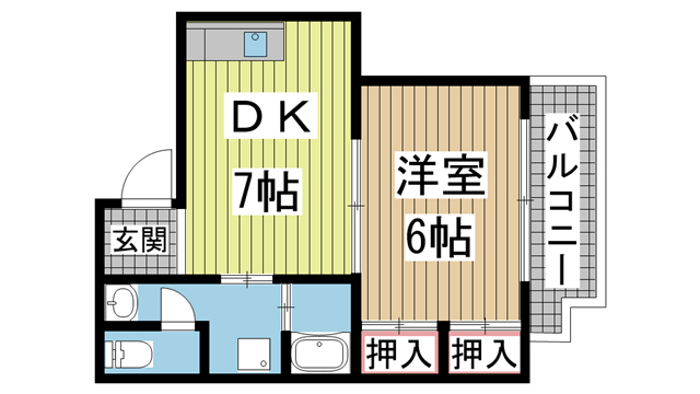 キリンハイム 7B|神戸市中央区布引町(神戸市営地下鉄線新神戸駅)のマンション間取 キリンハイム 7B|神戸市中央区布引町(神戸市営地下鉄線新神戸駅)のマンション間取