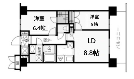 サニープレイス西芦屋2号館 702|神戸市東灘区深江南町(JR東海道本線(近畿)芦屋駅)のマンション間取 サニープレイス西芦屋2号館 702|神戸市東灘区深江南町(JR東海道本線(近畿)芦屋駅)のマンション間取