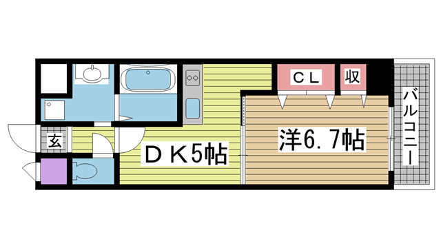 プレジール三ノ宮Ⅱ 801|神戸市中央区加納町(JR東海道本線(近畿)三ノ宮駅)のマンション間取 プレジール三ノ宮Ⅱ 801|神戸市中央区加納町(JR東海道本線(近畿)三ノ宮駅)のマンション間取