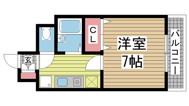 神戸市灘区岩屋北町の賃貸物件間取画像