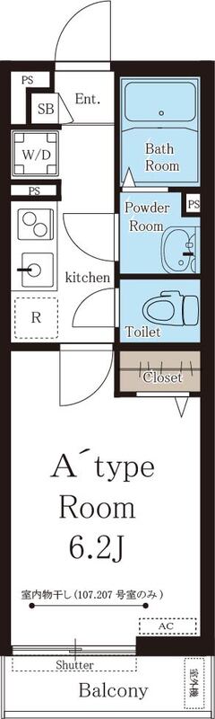 リブリ・クレール岡本 107|神戸市東灘区田中町(JR東海道本線(近畿)摂津本山駅)のマンション間取 リブリ・クレール岡本 107|神戸市東灘区田中町(JR東海道本線(近畿)摂津本山駅)のマンション間取