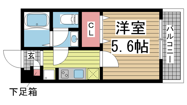 リブリ・リヴェール御影 305|神戸市東灘区御影本町(阪神本線御影駅)のマンション間取 リブリ・リヴェール御影 305|神戸市東灘区御影本町(阪神本線御影駅)のマンション間取