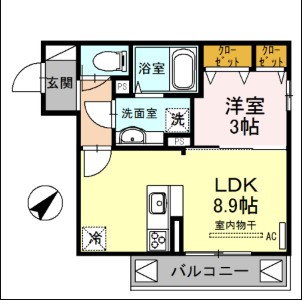 AQUILA上筒井 203|神戸市中央区上筒井通(JR東海道本線(近畿)灘駅)のアパート間取 AQUILA上筒井 203|神戸市中央区上筒井通(JR東海道本線(近畿)灘駅)のアパート間取