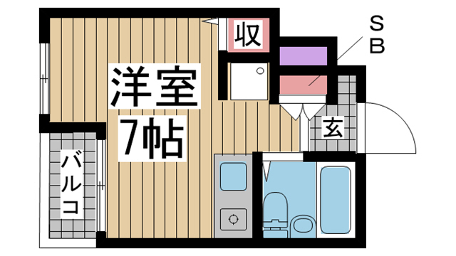 グランピア下山手 404|神戸市中央区花隈町(JR東海道本線(近畿)元町駅)のマンション間取 グランピア下山手 404|神戸市中央区花隈町(JR東海道本線(近畿)元町駅)のマンション間取