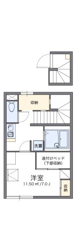 レオパレスクレスト御影 204|神戸市東灘区御影石町(阪急神戸線御影駅)のアパート間取 レオパレスクレスト御影 204|神戸市東灘区御影石町(阪急神戸線御影駅)のアパート間取