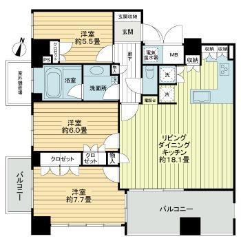 ライオンズマンション神戸栄町通 1202|神戸市中央区栄町通(JR東海道本線(近畿)元町駅)のマンション間取 ライオンズマンション神戸栄町通 1202|神戸市中央区栄町通(JR東海道本線(近畿)元町駅)のマンション間取