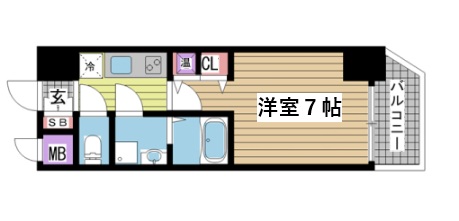 アドバンス三宮シュロス 1011|神戸市中央区八雲通(阪急神戸線春日野道駅)のマンション間取 アドバンス三宮シュロス 1011|神戸市中央区八雲通(阪急神戸線春日野道駅)のマンション間取