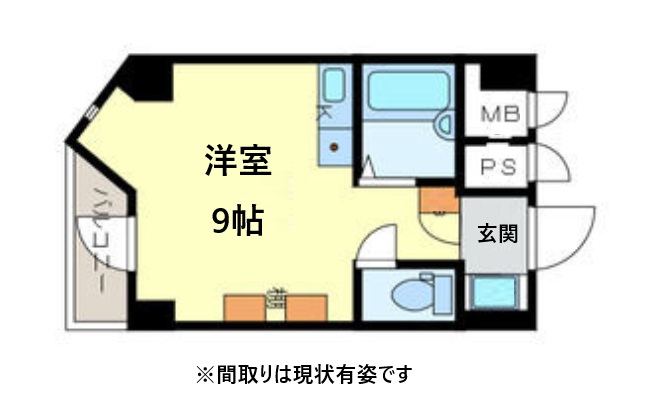 ドミール寺尾 302|神戸市灘区城内通(JR東海道本線(近畿)灘駅)のマンション間取 ドミール寺尾 302|神戸市灘区城内通(JR東海道本線(近畿)灘駅)のマンション間取