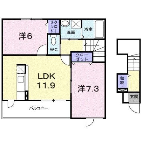 エムズ ハウス 203|神戸市北区若葉台(神戸電鉄有馬線北鈴蘭台駅)のアパート間取 エムズ ハウス 203|神戸市北区若葉台(神戸電鉄有馬線北鈴蘭台駅)のアパート間取