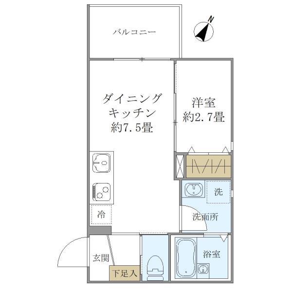 神戸市須磨区東町の賃貸物件間取画像