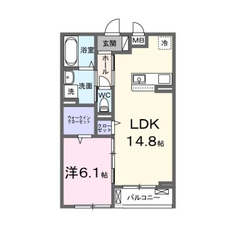 リヴァーサイド ヴィラ 203|尼崎市常松(阪急今津線甲東園駅)のアパート間取 リヴァーサイド ヴィラ 203|尼崎市常松(阪急今津線甲東園駅)のアパート間取