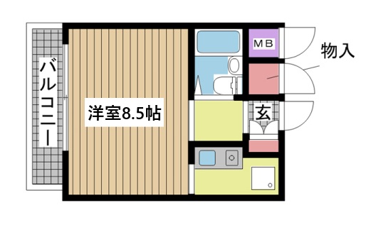 ライオンズマンション神戸西元町 808|神戸市中央区北長狭通(JR東海道本線(近畿)神戸駅)のマンション間取 ライオンズマンション神戸西元町 808|神戸市中央区北長狭通(JR東海道本線(近畿)神戸駅)のマンション間取