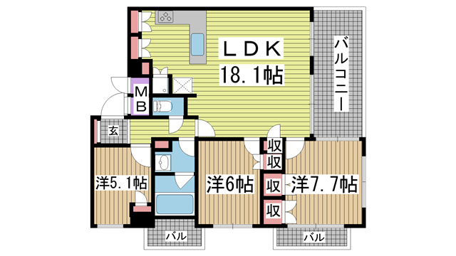 ライオンズマンション神戸栄町通 1202|神戸市中央区栄町通(JR東海道本線(近畿)元町駅)のマンション間取 ライオンズマンション神戸栄町通 1202|神戸市中央区栄町通(JR東海道本線(近畿)元町駅)のマンション間取