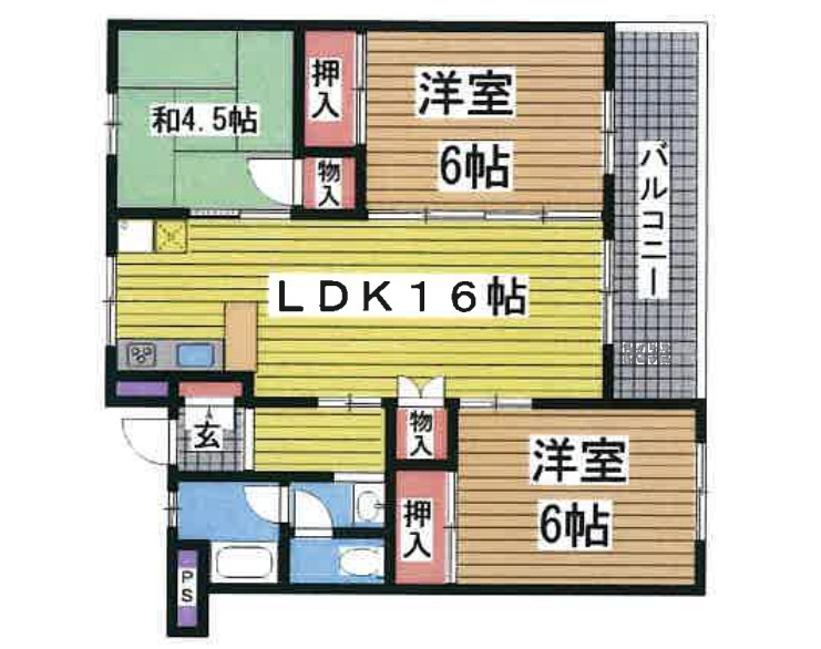神戸市垂水区狩口台の賃貸物件間取画像