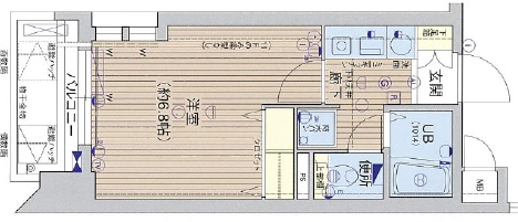 プレサンス神戸駅前 501|神戸市中央区古湊通(JR東海道本線(近畿)神戸駅)のマンション間取 プレサンス神戸駅前 501|神戸市中央区古湊通(JR東海道本線(近畿)神戸駅)のマンション間取