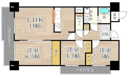 ライフ新神戸 402|神戸市中央区生田町(神戸市営地下鉄線新神戸駅)のマンション間取 ライフ新神戸 402|神戸市中央区生田町(神戸市営地下鉄線新神戸駅)のマンション間取