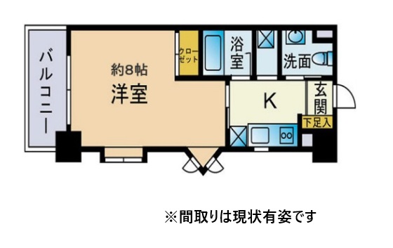 エスポワール春日野道Ⅱ 205|神戸市中央区神若通(阪急神戸線春日野道駅)のマンション間取 エスポワール春日野道Ⅱ 205|神戸市中央区神若通(阪急神戸線春日野道駅)のマンション間取