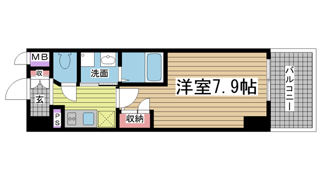 エスリード中山手県庁前 603|神戸市中央区中山手通(神戸市営地下鉄線県庁前駅)のマンション間取 エスリード中山手県庁前 603|神戸市中央区中山手通(神戸市営地下鉄線県庁前駅)のマンション間取