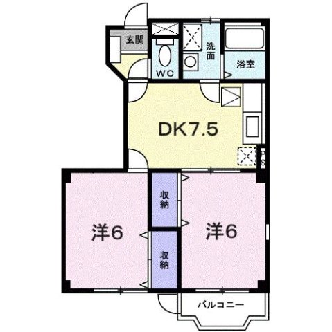 神戸市北区有野町有野の賃貸物件間取画像