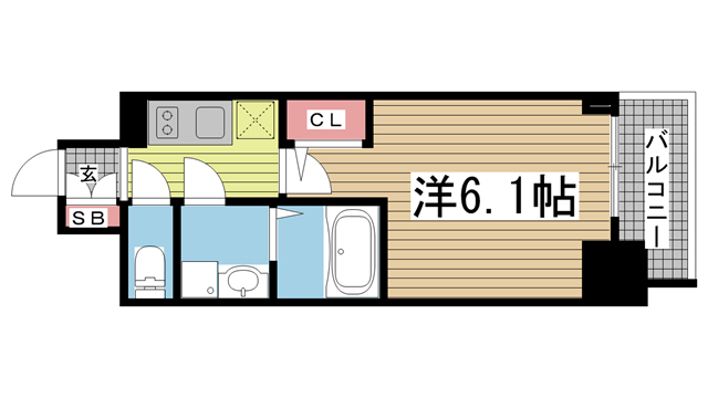 神戸市兵庫区西多聞通の賃貸物件間取画像